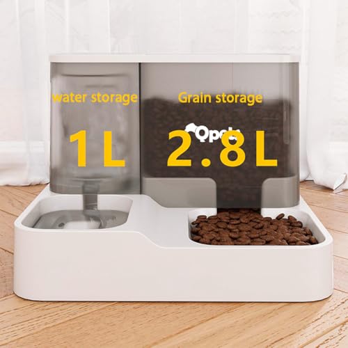 Qpets® Polypropylene 2 in 1 Automatic Food Feeder and Water Dispenser 3L Cat Food 1L Auto Dog for Pets Puppy Kittens 23 X 25 X 23 Cm 3 PCS Qpets® Polypropylene 2 in 1 Automatic Food Feeder and Water Dispenser 3L Cat Food 1L Auto Dog for Pets Puppy Kittens 23 X 25 X 23 Cm 3 PCS
